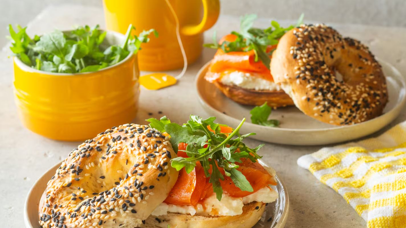bagels with protein